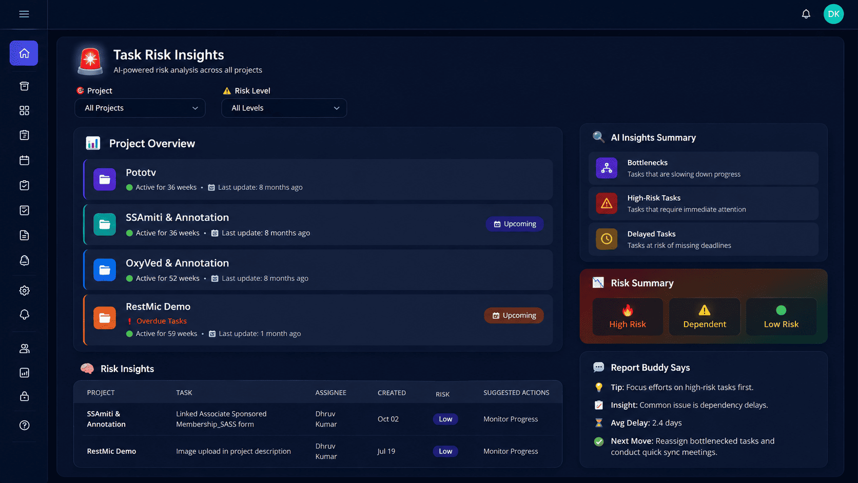 AI Risk Insights Dashboard